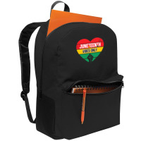 Juneteenth Vibes Only T  Shirt Juneteenth Heart Vibes Only T  Shirt Backpack | Artistshot