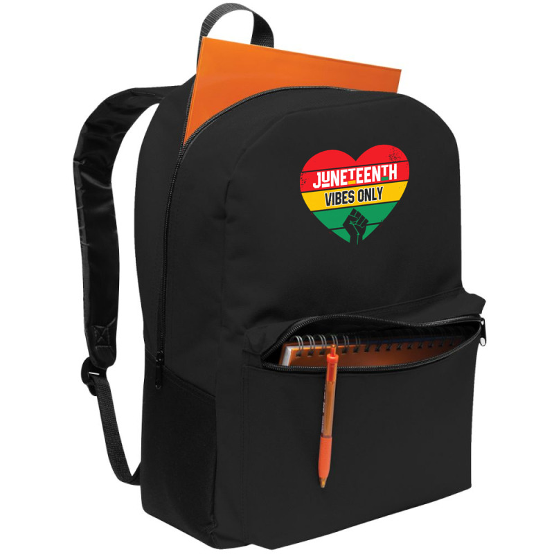 Juneteenth Vibes Only T  Shirt Juneteenth Heart Vibes Only T  Shirt Backpack | Artistshot