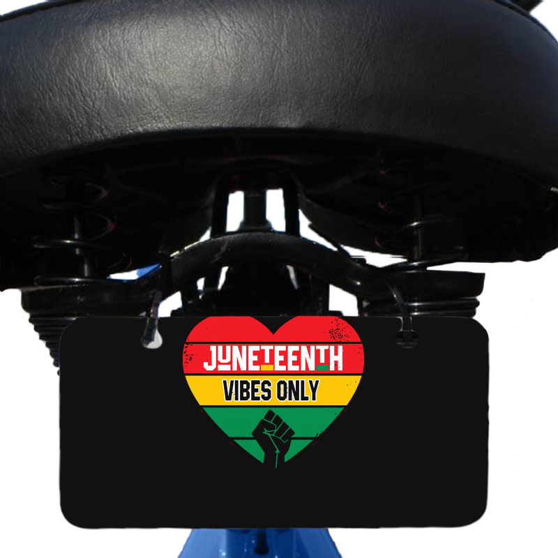 Juneteenth Vibes Only T  Shirt Juneteenth Heart Vibes Only T  Shirt Bicycle License Plate | Artistshot