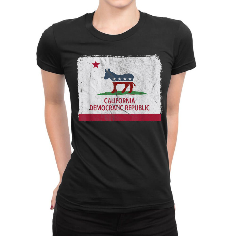 California Democratic Republic (vintage)   Democrat T Shirt Ladies Fitted T-Shirt by MoczoTenleigh | Artistshot