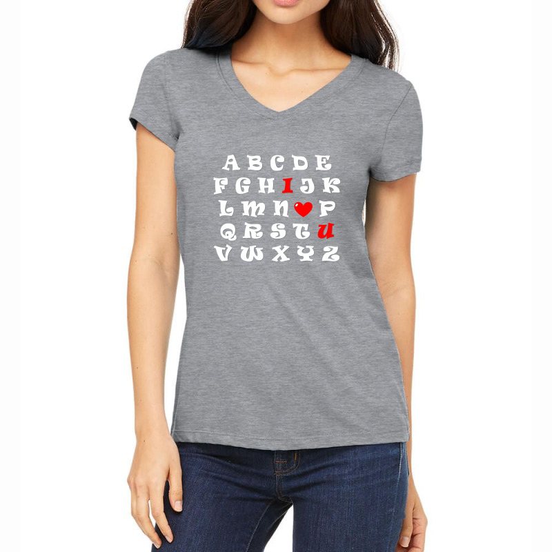 Alphabet I Love You Women's V-neck T-shirt | Artistshot