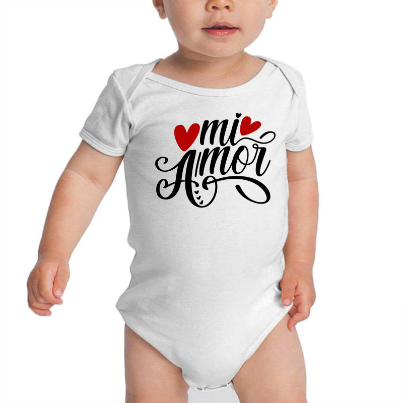 Mi Amor Baby Bodysuit by tiococacola | Artistshot