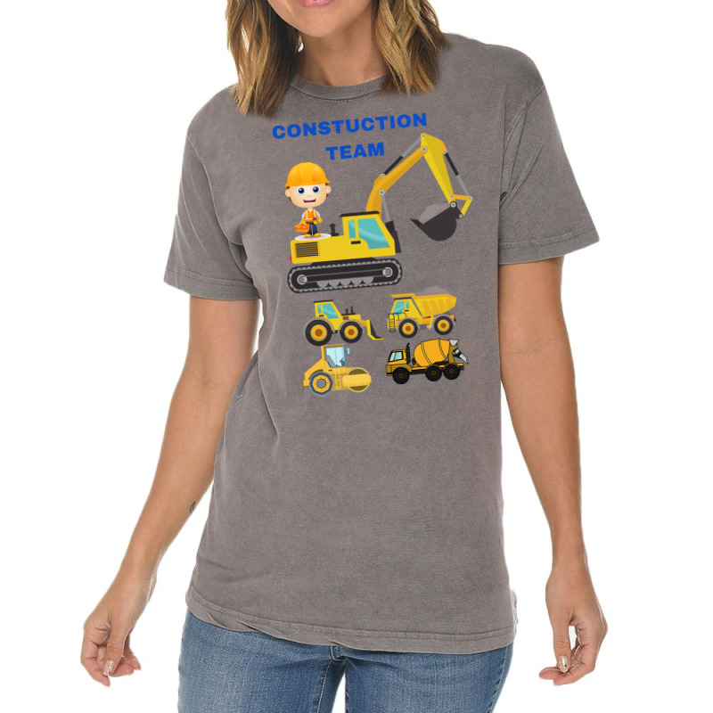 Constuction Trucks Team Vintage T-Shirt by slowllymann | Artistshot