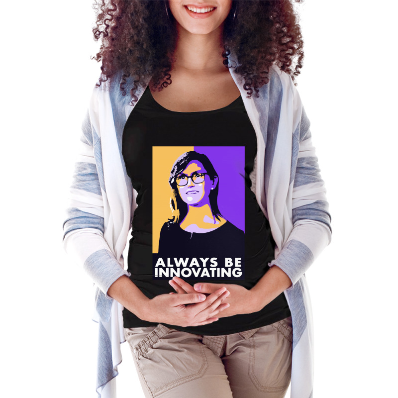 Cathie Wood Always Be Innovating Maternity Scoop Neck T-shirt by Rosdiana Tees | Artistshot