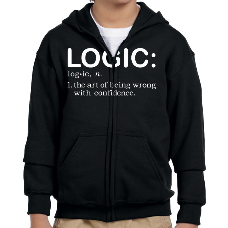 Logic Definition Liberal Conservative Political Gag Gift T Shirt Youth Zipper Hoodie | Artistshot