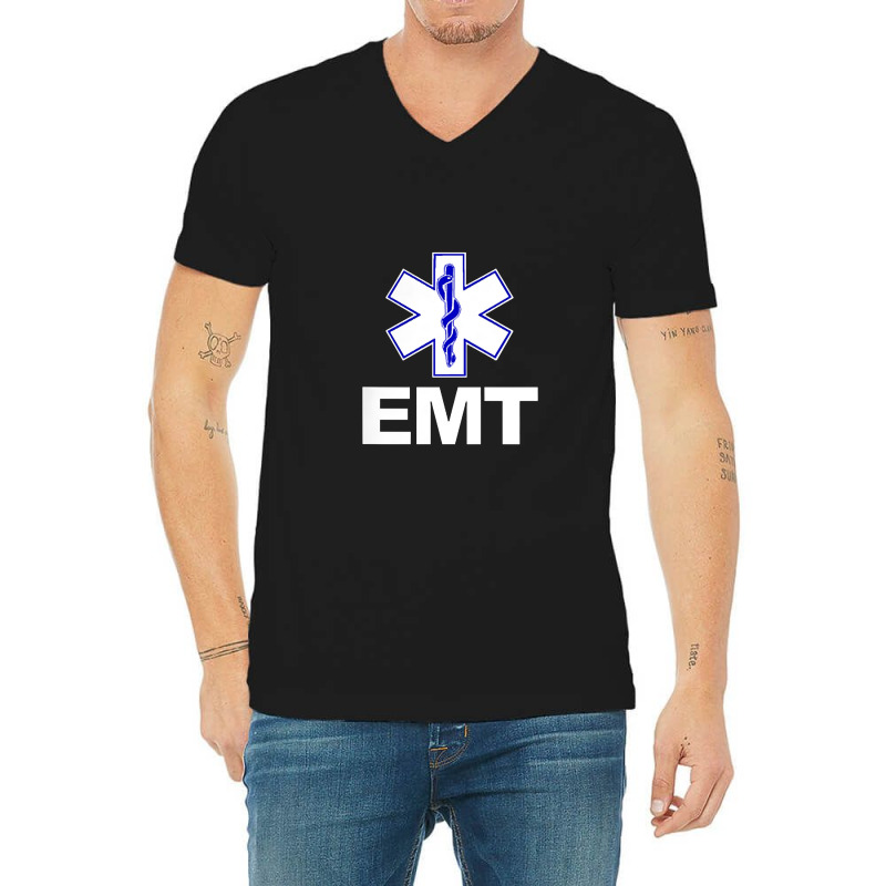 Emt Emergency Medical Technician Uniform Firts Aid Men Women V-neck Tee | Artistshot