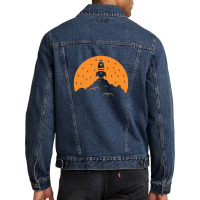 Rocket Launch Orange Men Denim Jacket | Artistshot