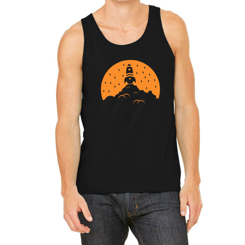 Rocket Launch Orange Tank Top | Artistshot