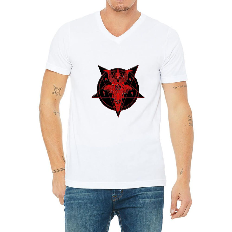 Satanism Satanic V-Neck Tee by firsabusari | Artistshot