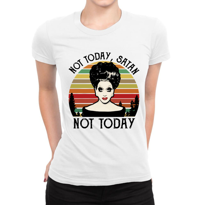 Not Today Satan Not Today Vintage Ladies Fitted T-Shirt by Garden Store | Artistshot