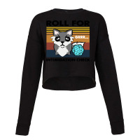 Roll For Intimidation Check Funny Vintage Cropped Sweater | Artistshot