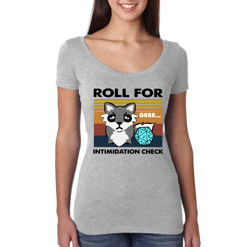 Roll For Intimidation Check Funny Vintage Women's Triblend Scoop T-shirt by Garden Store | Artistshot