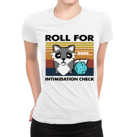 Roll For Intimidation Check Funny Vintage Ladies Fitted T-shirt | Artistshot