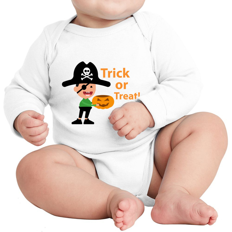 Trick Or Treat Long Sleeve Baby Bodysuit by lajurkananoe | Artistshot