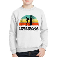 Funny I Just Really Like Stargazing Youth Sweatshirt | Artistshot