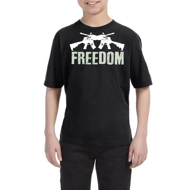 Independence Day T  Shirt Freedom Crossed M4 A1 Machine Guns For Veter Youth Tee | Artistshot