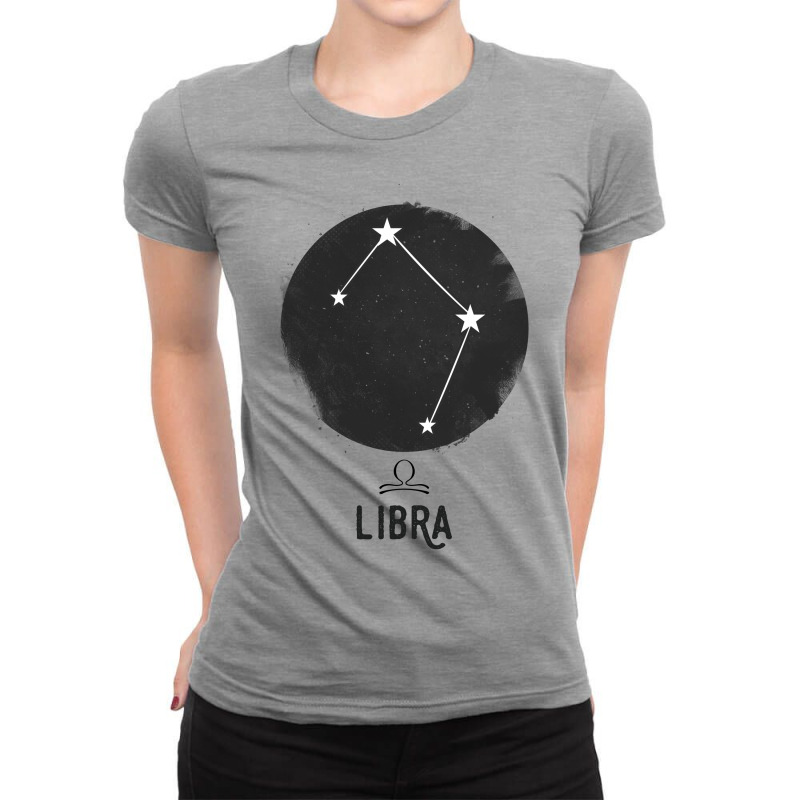 Minimal Libra Zodiac Sign Ladies Fitted T-Shirt by tshiart | Artistshot