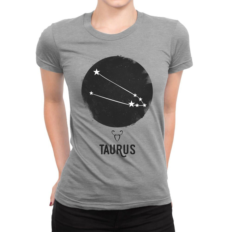 Minimal Taurus Zodiac Sign Ladies Fitted T-Shirt by tshiart | Artistshot