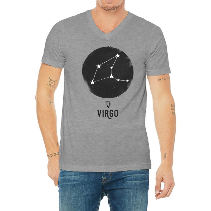 Minimal Virgo Zodiac Sign V-neck Tee | Artistshot