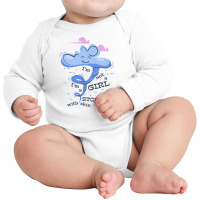 I'm Not A Girl I'm A Storm With Skin Long Sleeve Baby Bodysuit | Artistshot