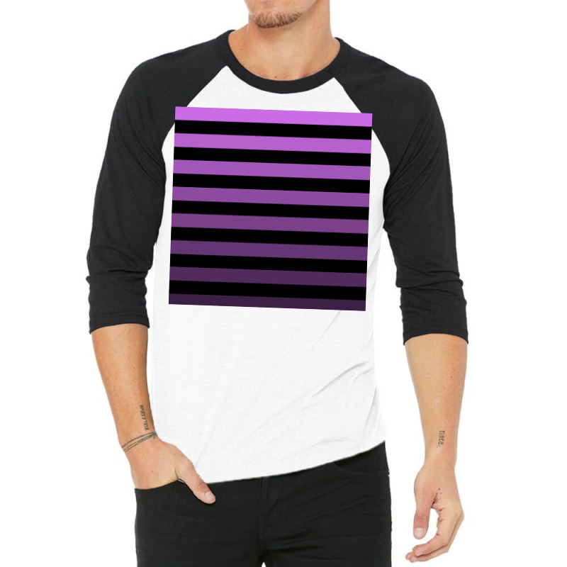 Purple Lines 3/4 Sleeve Shirt by American choice | Artistshot