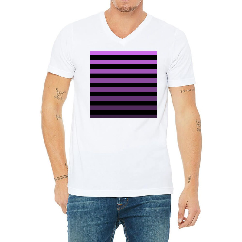 Purple Lines V-Neck Tee by American choice | Artistshot