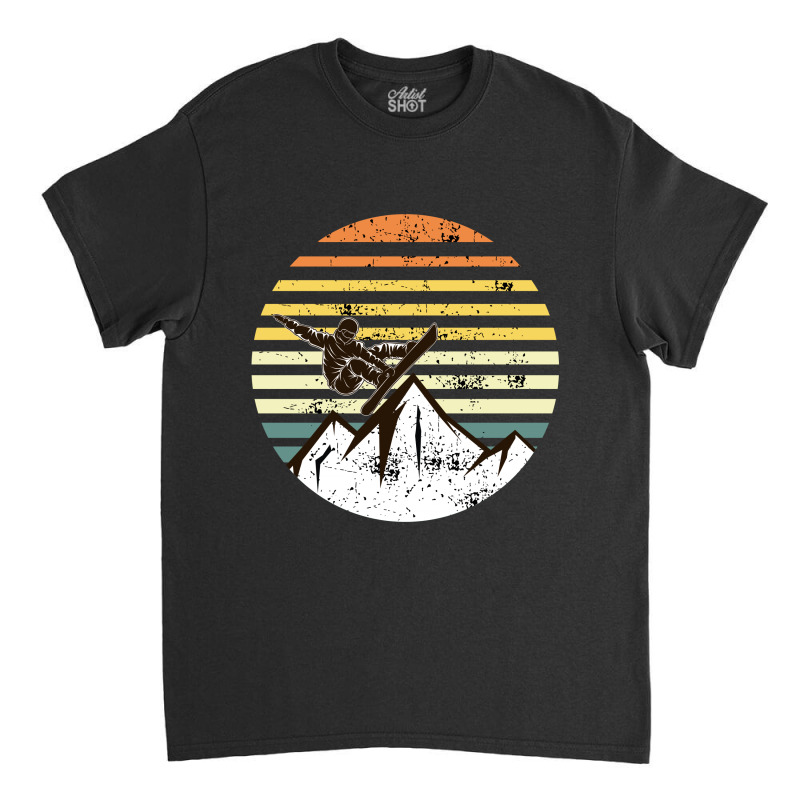 Sunset Snowboarding Classic T-shirt | Artistshot