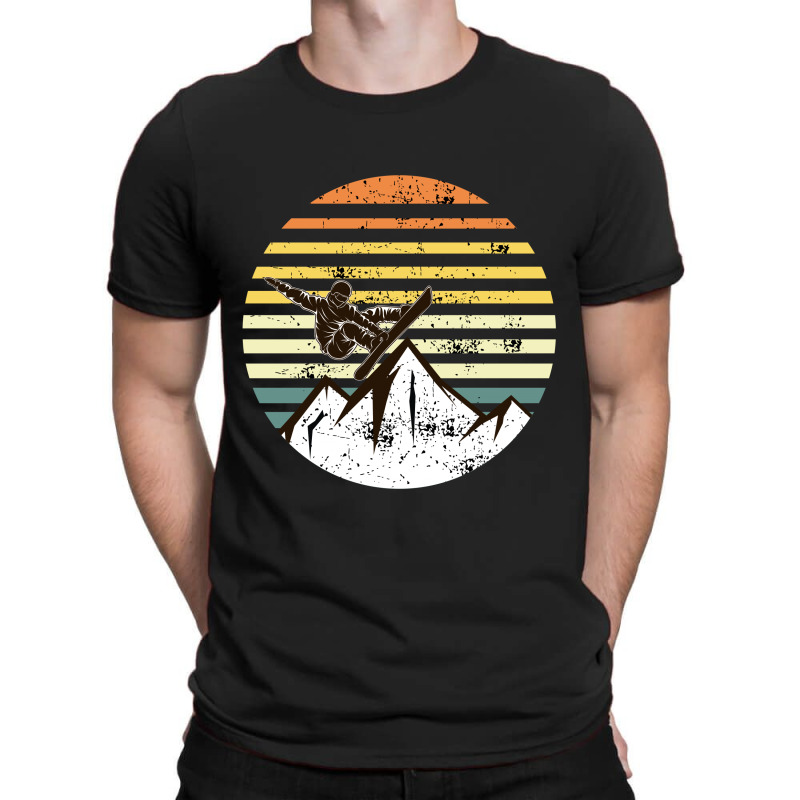 Sunset Snowboarding T-shirt | Artistshot