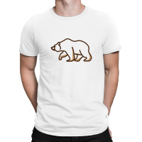 Simple Line Art Grizzly Bear Illustration T-shirt | Artistshot