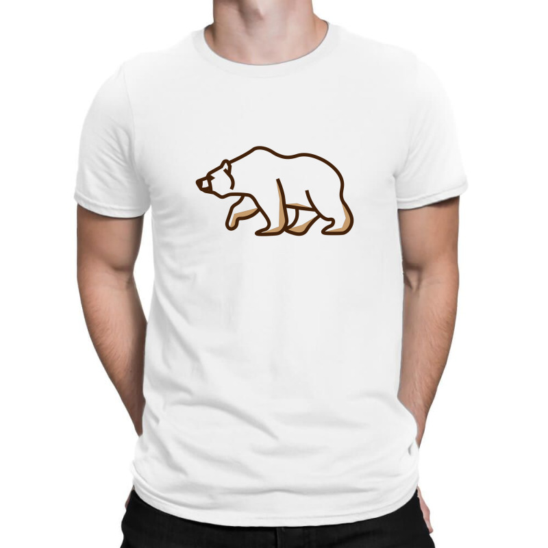 Simple Line Art Grizzly Bear Illustration T-shirt | Artistshot