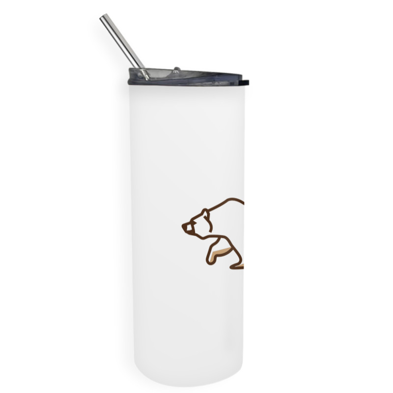 Simple Line Art Grizzly Bear Illustration Skinny Tumbler | Artistshot