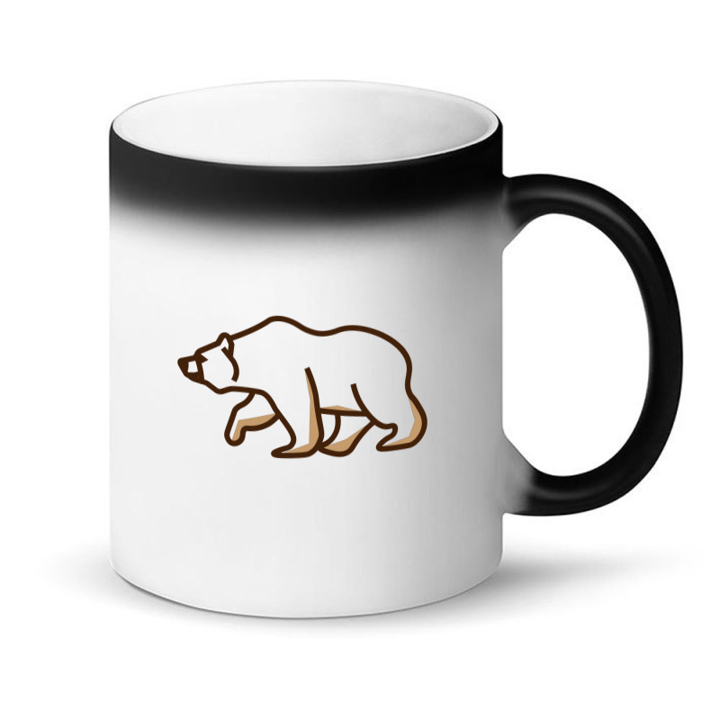 Simple Line Art Grizzly Bear Illustration Magic Mug | Artistshot