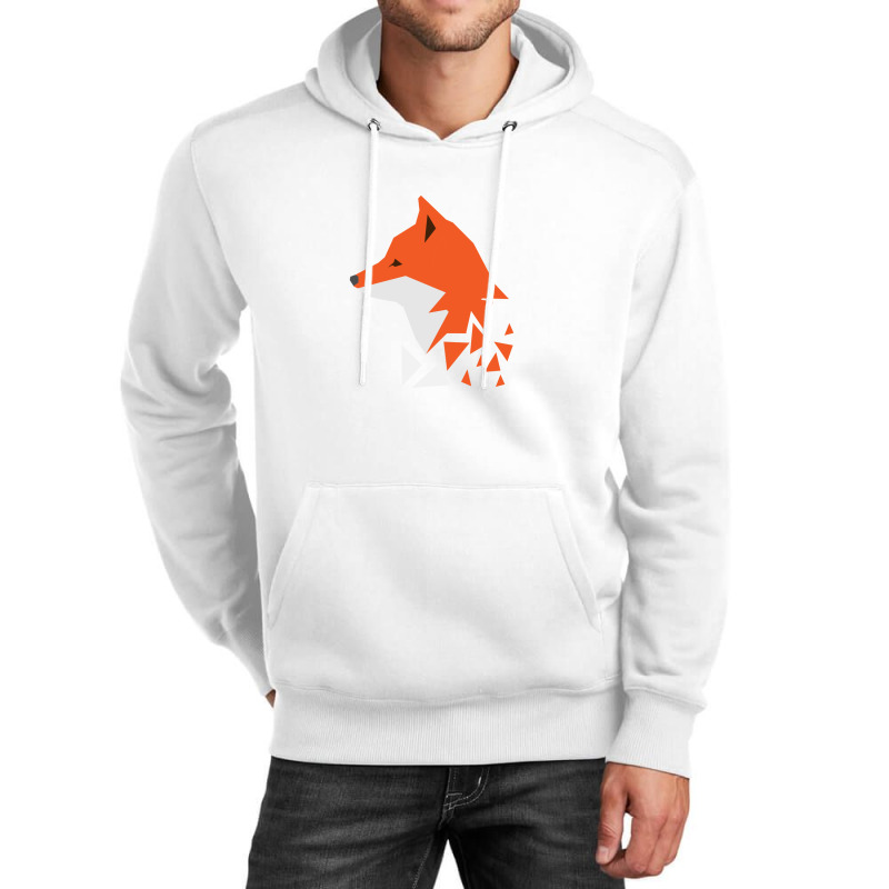 Diffuse Orange Fox Geometric Unisex Hoodie | Artistshot