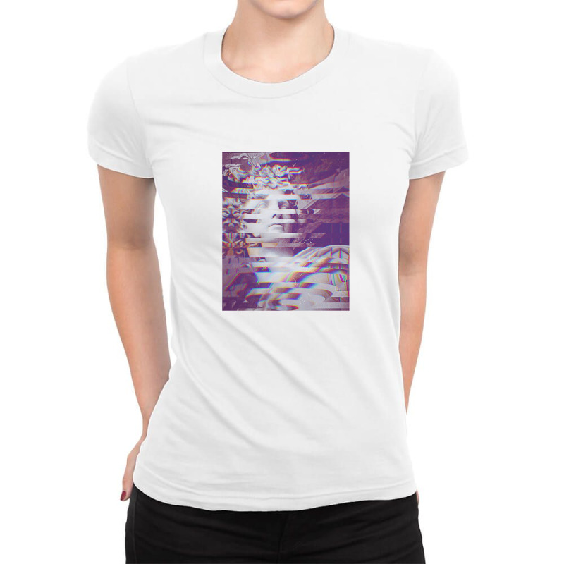 Abstract Statue Of David ††† Nihilist Aesthetic Design Ladies Fitted T-Shirt by methadelphi | Artistshot