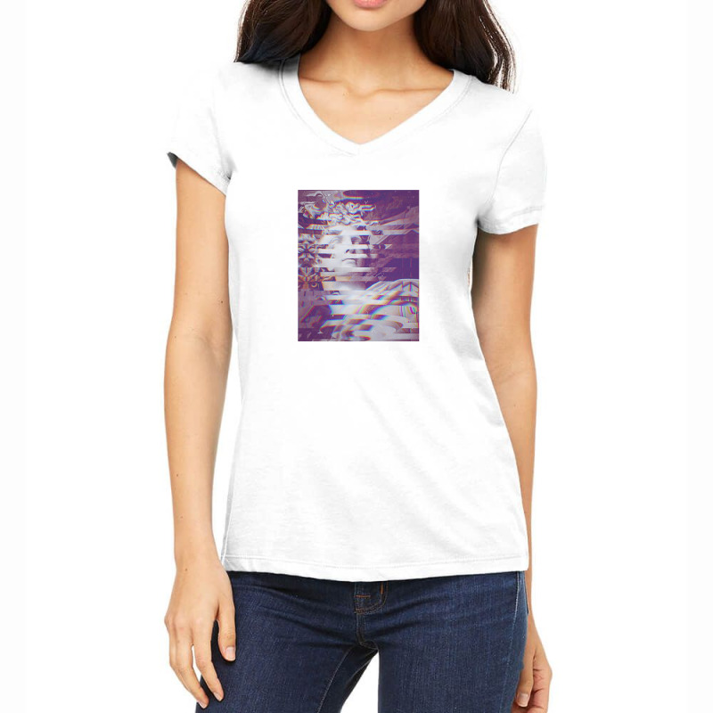 Abstract Statue Of David ††† Nihilist Aesthetic Design Women's V-Neck T-Shirt by methadelphi | Artistshot