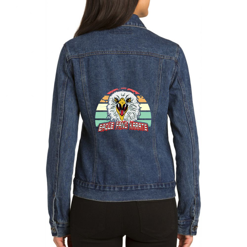 Eagle Fang Karate Vintage Ladies Denim Jacket by bilbillah | Artistshot