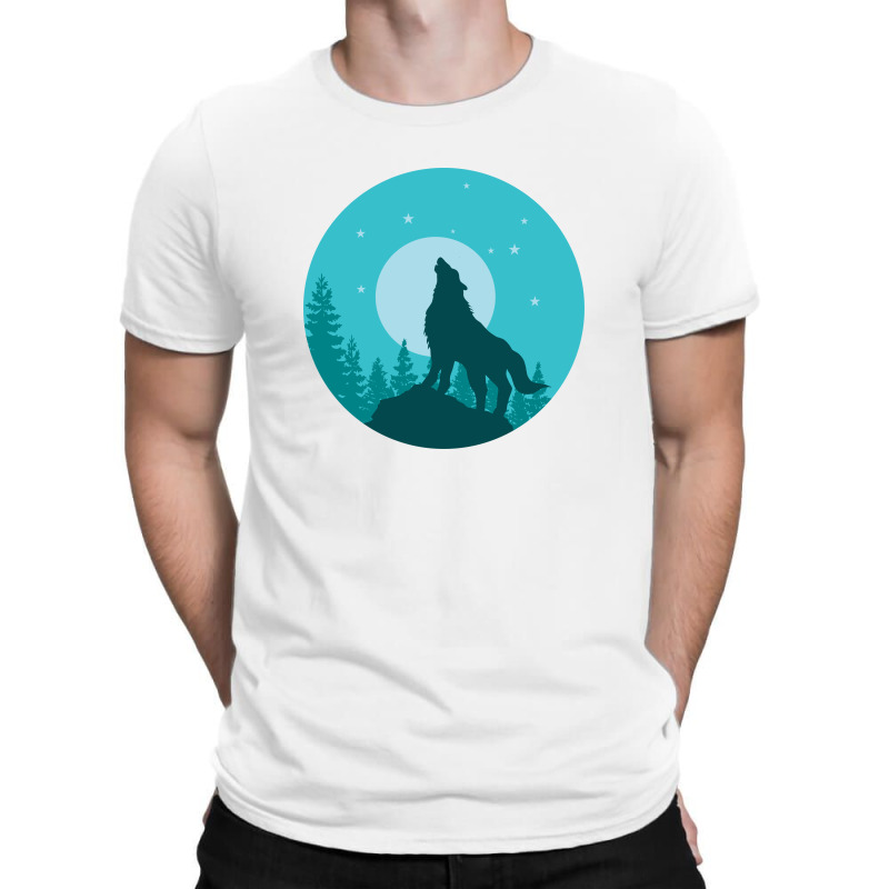 The Wolf Roars At The Full Moon T-shirt | Artistshot