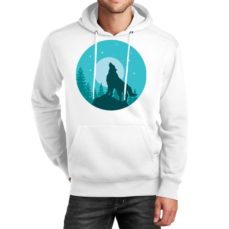 The Wolf Roars At The Full Moon Unisex Hoodie | Artistshot