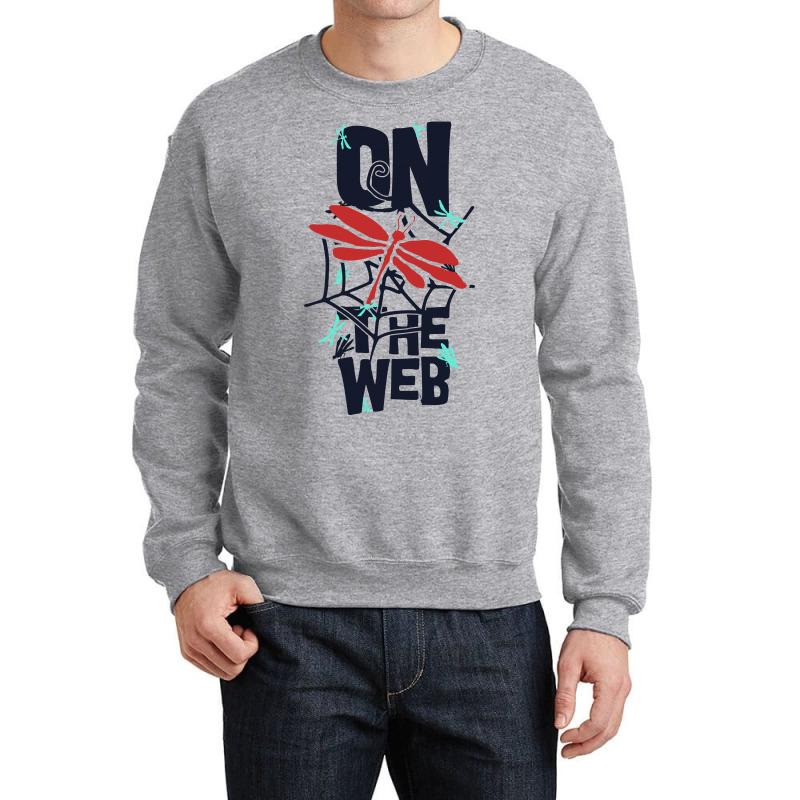 Dragonfly On The Web Crewneck Sweatshirt by Kahvel | Artistshot