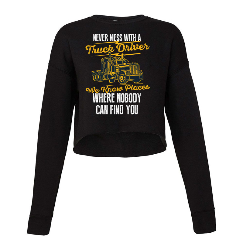 Truck Driver Cropped Sweater by rardesign | Artistshot