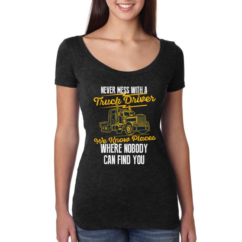 Truck Driver Women's Triblend Scoop T-shirt by rardesign | Artistshot