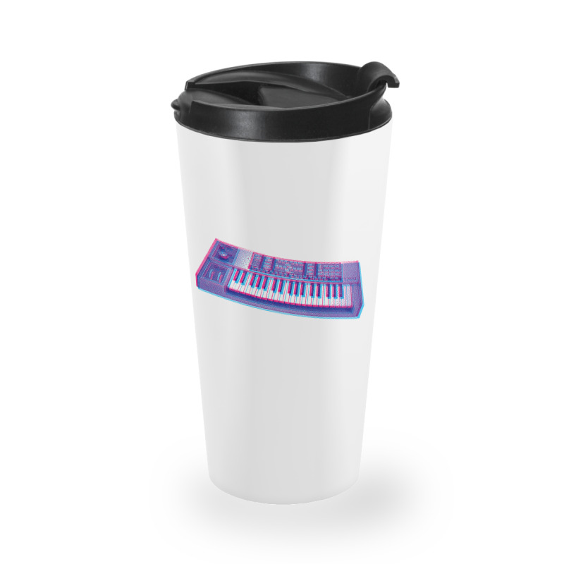 Analog Synthesizer 8bit 3d Retro Artwork Design Travel Mug | Artistshot