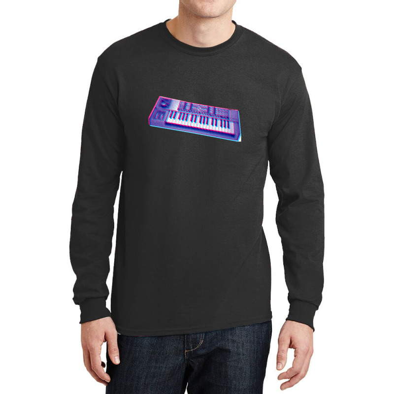 Analog Synthesizer 8bit 3d Retro Artwork Design Long Sleeve Shirts | Artistshot