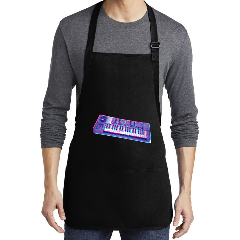 Analog Synthesizer 8bit 3d Retro Artwork Design Medium-length Apron | Artistshot