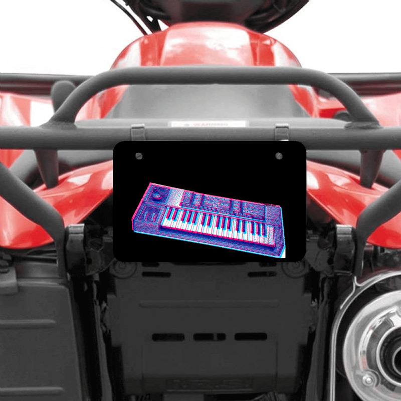 Analog Synthesizer 8bit 3d Retro Artwork Design Atv License Plate | Artistshot