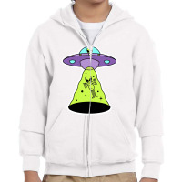 Alien Invasion Youth Zipper Hoodie | Artistshot