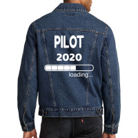 Pilot 2020 Loading Flight School Student Men Denim Jacket | Artistshot