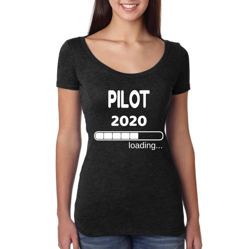 Pilot 2020 Loading Flight School Student Women's Triblend Scoop T-shirt | Artistshot