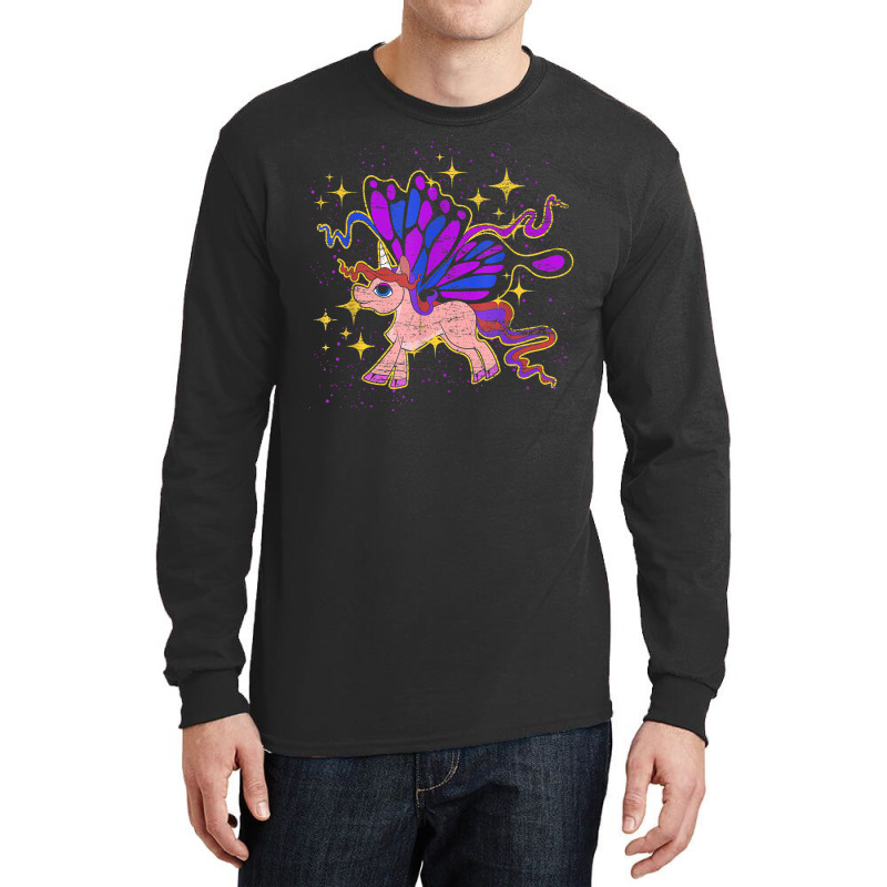 Magical Butterfly Animal Lover Fantasy Creature Unicorn T Shirt Long Sleeve Shirts by ZaraeTrullinger | Artistshot