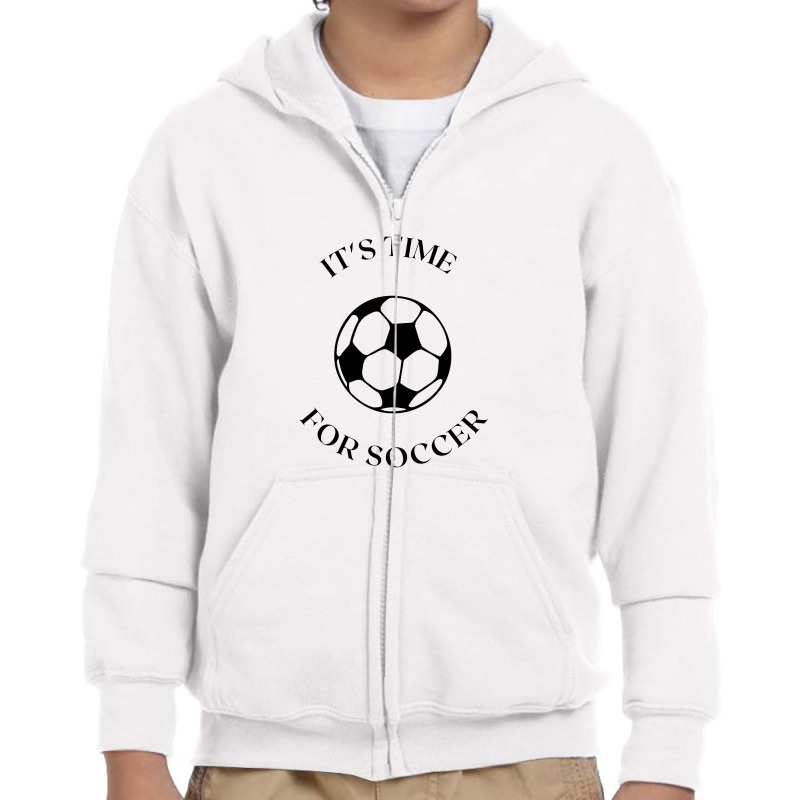 Soccer Time Youth Zipper Hoodie by Favorite | Artistshot